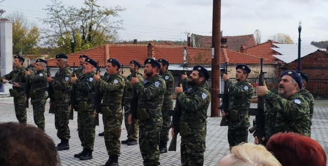 Έπαρση Σημαίας στο χωριό Κορνοφωλιά Έβρου, από Εθνοφύλακες του ΤΕΘ Τυχερού - Φωτογραφία 2