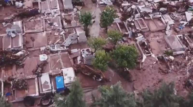 Μάνδρα Αττικής. Η επόμενη μέρα μιας ανείπωτης τραγωδίας. Βίντεο από drone. - Φωτογραφία 1