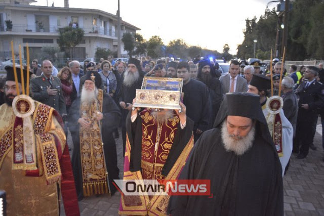 Μεγαλειώδης υποδοχή της Τιμίας Ζώνης της Θεοτόκου στο Μεσολόγγι (ΔΕΙΤΕ ΦΩΤΟ) - Φωτογραφία 1