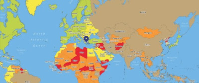 Ένας νέος χάρτης αποκαλύπτει τα πιο επικίνδυνα μέρη στον κόσμο από άποψη υγείας, σωματικής και οδικής ασφάλειας - Φωτογραφία 1