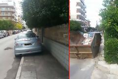 Επικίνδυνο το περπάτημα στην «έξυπνη πόλη» της Χαλκίδας (ΦΩΤΟ)