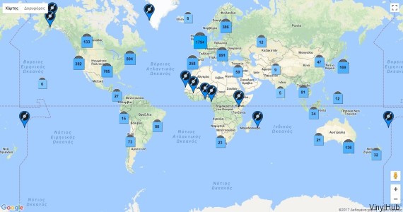Όλα τα δισκάδικα του κόσμου συγκεντρώθηκαν σε έναν χάρτη για μουσικόφιλους ταξιδιώτες. - Φωτογραφία 2