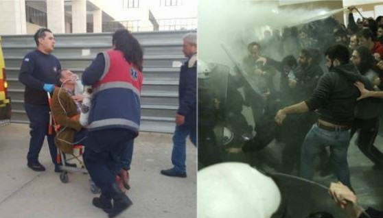 Αγριο ξύλο, χημικά και τραυματίες στο Ειρηνοδικείο της Αθήνας - ΜΑΤ με κινήματα κατά των πλειστηριασμών - Φωτογραφία 1
