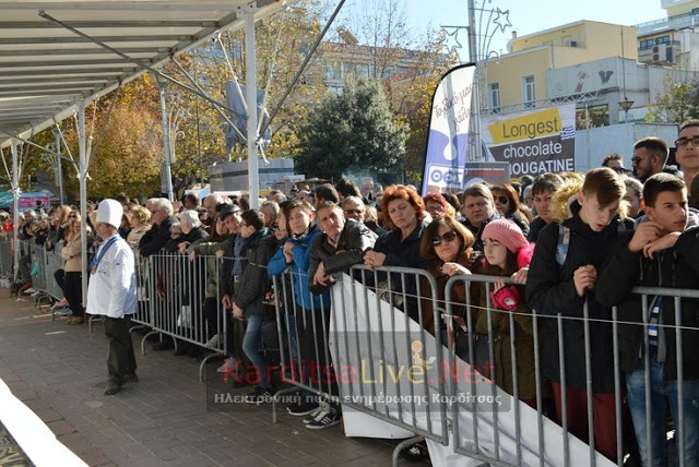 Στα ρεκόρ Guinnnes η Καρδίτσα με νουγκατίνα σοκολάτα 100 μέτρων και 21 εκατοστών - Φωτογραφία 3