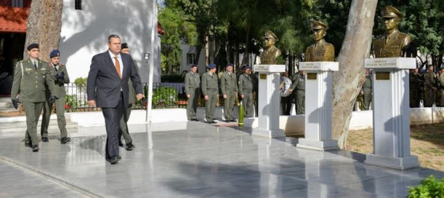 Χαιρετισμός ΥΕΘΑ Πάνου Καμμένου στην εκδήλωση για την εορτή της Προστάτιδος του Πυροβολικού Αγίας Βαρβάρας στη Σχολή Πυροβολικού - Φωτογραφία 4