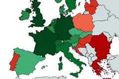 Χάρτης: Πώς έχει αλλάξει ο πληθυσμός στις χώρες της Ευρώπης τα τελευταία εφτά χρόνια
