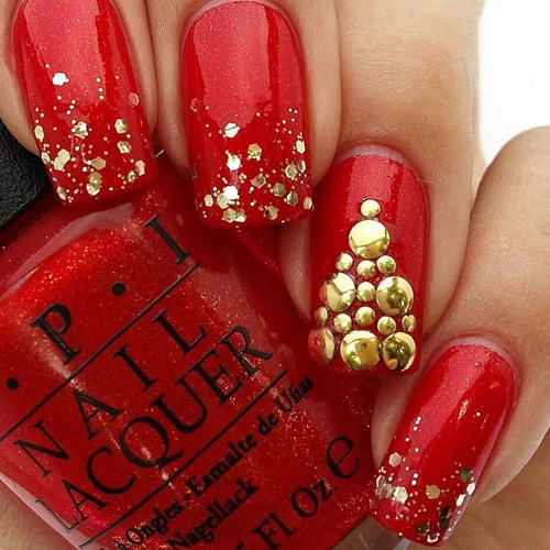 Christmas nails: Το αγαπημένο κόκκινο των Χριστουγέννων - Φωτογραφία 14