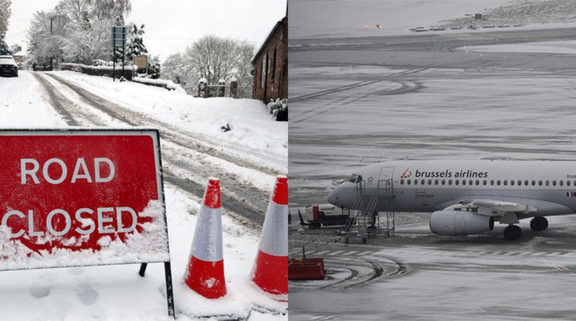 Στο χάος η Ευρώπη από το χιονιά: Ακυρώσεις πτήσεων σε Γερμανία, Βέλγιο, Ολλανδία, Γαλλία - Φωτογραφία 1