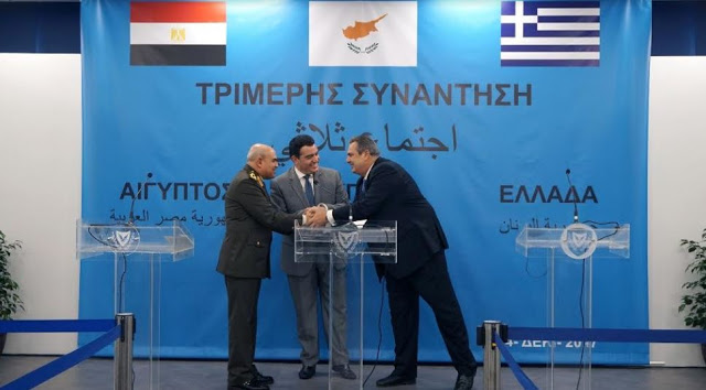 Δήλωση ΥΕΘΑ Πάνου Καμμένου μετά την τριμερή συνάντηση των Υπουργών Άμυνας Ελλάδας, Κύπρου και Αιγύπτου στη Λάρνακα - Φωτογραφία 3