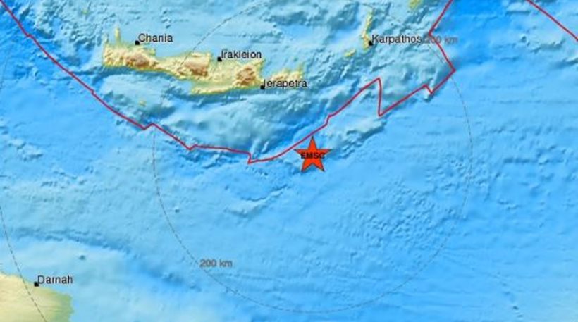 Σεισμός 4,4 Ρίχτερ νότια της Ιεράπετρας - Φωτογραφία 1