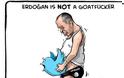 Οργή Ερντογάν για το σκίτσο Ολλανδού που τον δείχνει να «βιάζει» το μπλε πουλί του