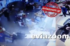 Σοκαριστικό ατύχημα στα Ψαχνά: Αυτοκίνητο «μπούκαρε» με την όπισθεν στο κατάστημα «Γερμανός»! Από τύχη δεν υπήρξαν θύματα! Δείτε το βίντεο - ντοκουμέντο!