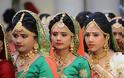 Οπτικό υπερθέαμα Πανδαισία χρωμάτων: 251 νύφες σε μαζικό γάμο στην Ινδία! - Φωτογραφία 4