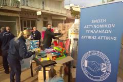 Η Ένωση Αστυνομικών Δυτικής Αττικής στους πλημμυροπαθείς της Μάνδρας