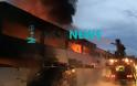 Κάηκε ολοσχερώς εργοστάσιο πλαστικών στη Σίνδο [photos+video]