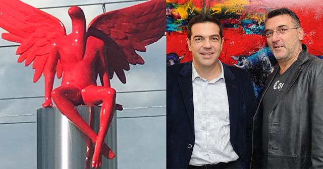 Η απάντηση του Έλληνα γλύπτη που έφτιαξε τον «Κόκκινο Αγγελο» - «Θυμίζει Εωσφόρο», λένε οι κάτοικοι [Βίντεο-Εικόνες] - Φωτογραφία 1
