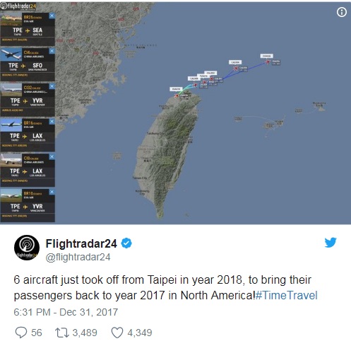 H πτήση που ταξίδεψε στο… παρελθόν: Aπογειώθηκε το 2018 και προσγειώθηκε το 2017 (εικόνες) - Φωτογραφία 2