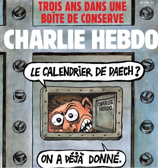 Τρία χρόνια από το μακελειό στο Charlie Hebdo - Το επετειακό σκίτσο του περιοδικού - Φωτογραφία 2