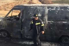 Αμφιλοχία: Κάηκε ολοσχερώς βανάκι στην Ιόνια Οδό! (Φωτό)