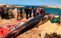 Φάλαινα του Ατλαντικού ξεβράστηκε σε ακτή