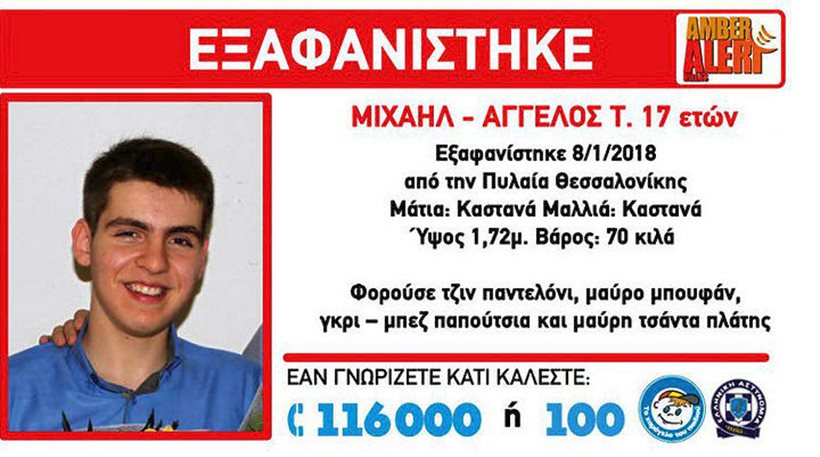 Θεσσαλονίκη: Εξαφανίστηκε 17χρονος στην περιοχή της Πυλαίας - Φωτογραφία 1
