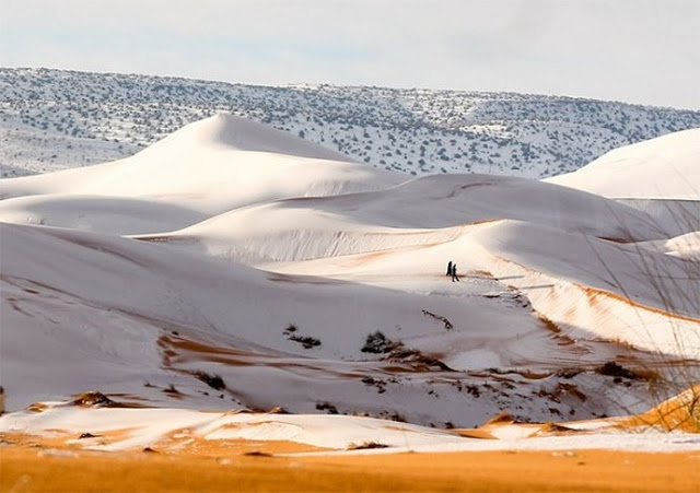 Χιόνισε για τρίτη φορά μέσα σε 40 χρόνια στην Σαχάρα - Φωτογραφία 2