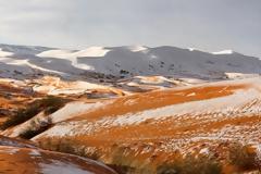 Χιόνισε για τρίτη φορά μέσα σε 40 χρόνια στην Σαχάρα