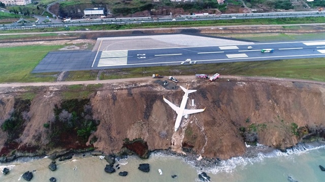 Απίστευτες εικόνες στην Τουρκία: Αεροπλάνο γλίστρησε στον γκρεμό! - Φωτογραφία 3