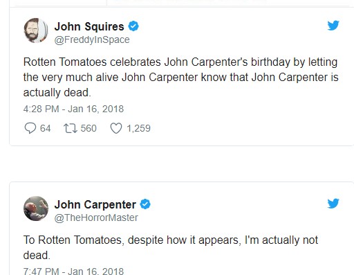 Όταν το Rotten Tomatoes «σκότωσε» τον Τζον Κάρπεντερ - Φωτογραφία 4
