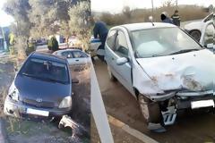 Δείτε εικόνες από το τροχαίο στο δρόμο Πολιτικών - Ψαχνών!