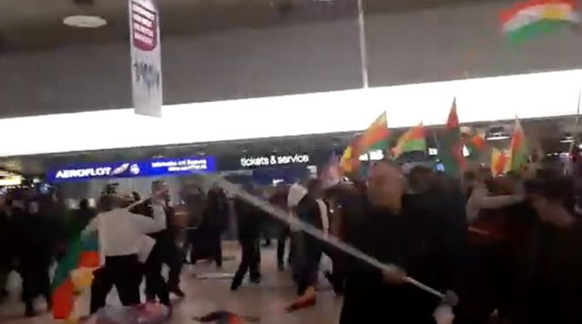 Άγριο ξύλο στο αεροδρόμιο του Ανόβερο για την επίθεση της Τουρκίας στους Κούρδους της Συρίας - Φωτογραφία 1