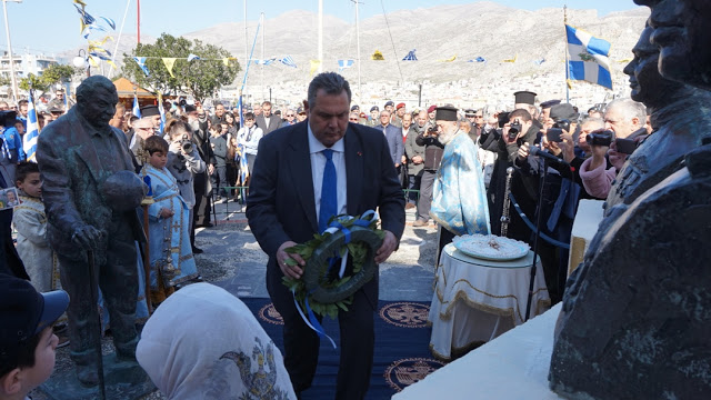 Ο ΥΕΘΑ Πάνος Καμμένος στις εκδηλώσεις μνήμης για τους πεσόντες Αξιωματικούς των Ιμίων στην Κάλυμνο - Φωτογραφία 2