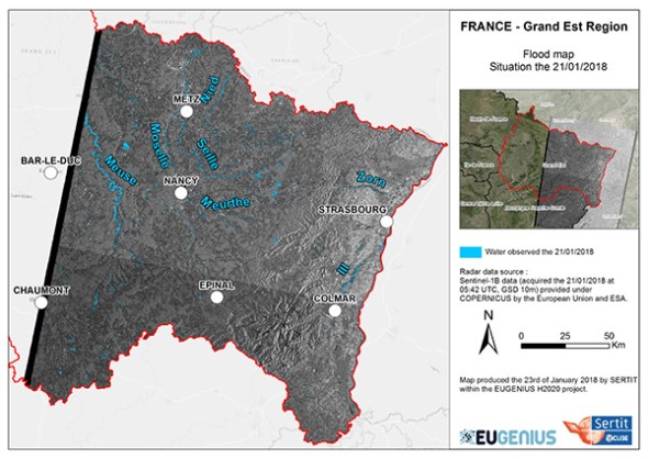 Δορυφορική παρακολούθηση των πλημμυρών στη γαλλική περιοχή Grand-Est - Φωτογραφία 3