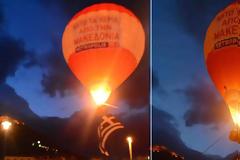 Τεράστιο αερόστατο με σύνθημα για την Μακεδονία υψώθηκε πάνω από το Άργος