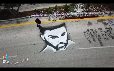 Παντελής Παντελίδης: Έφτιαξαν τεράστιο graffiti στο σημείο του δυστυχήματος - Φωτογραφία 1