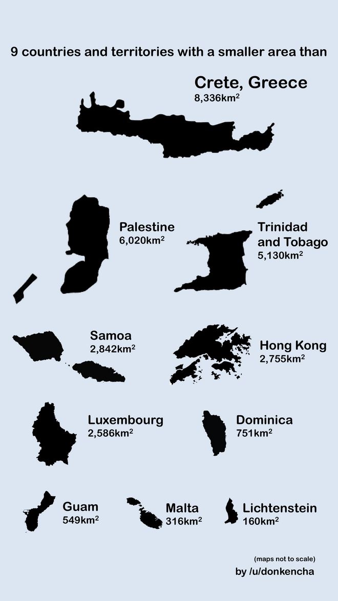 Εννέα (τουλάχιστον) χώρες που είναι μικρότερες από την Κρήτη - Φωτογραφία 2