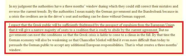 Μέχρι κι ο Σώρος βλέπει κατατρομοκράτηση των Ελλήνων ψηφοφόρων / Και πτώση της όποιας μνημονιακής κυβέρνησης προκύψει...!!! - Φωτογραφία 2