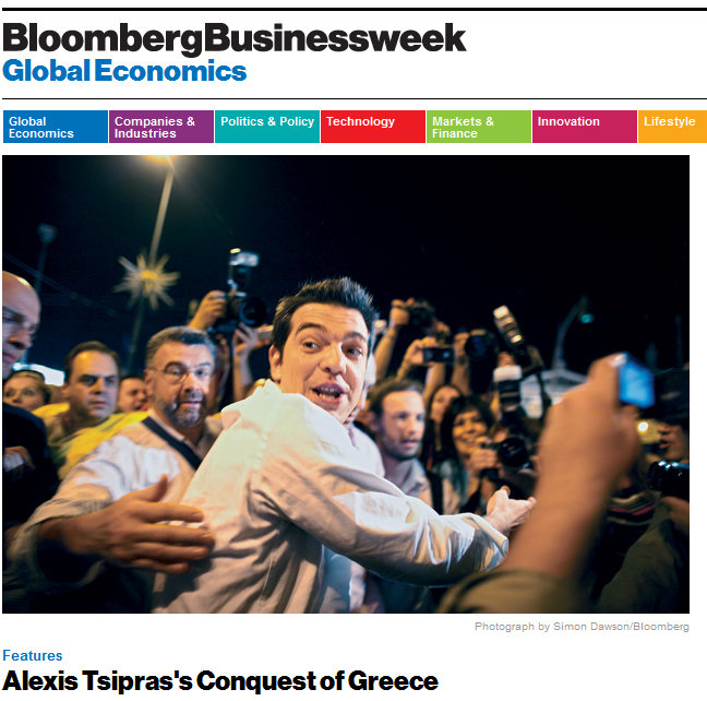 Bloomberg Newsweek: «Ο ριζοσπάστης Τσίπρας απειλεί το ευρώ» - Φωτογραφία 1
