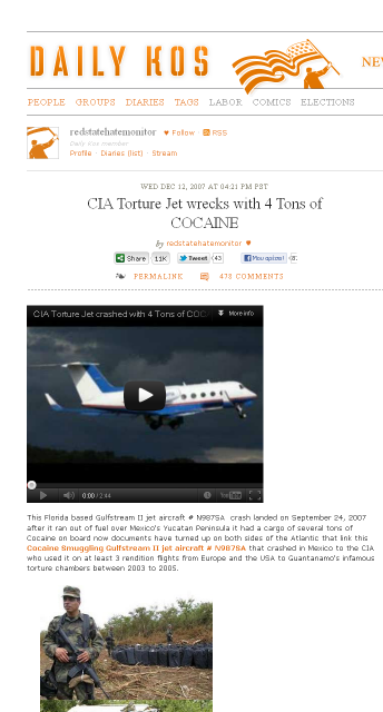 Αεροπλάνο της CIA με 4 τόνους κοκαΐνης - Φωτογραφία 2