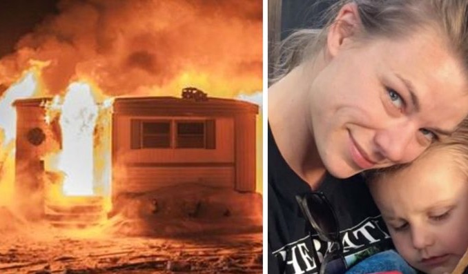 Έσωσε τα παιδιά της από τη φωτιά, αλλά κλειδώθηκε στο φλεγόμενο σπίτι. Όταν οι πυροσβέστες κατάλαβαν τον λόγο, λύγισαν [photos+video] - Φωτογραφία 1
