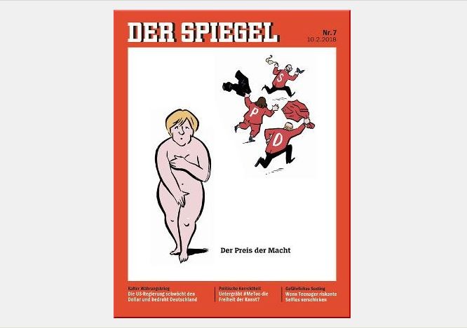 Φωτο: «Γυμνή» στο εξώφυλλο του Spiegel η Μέρκελ - Φωτογραφία 2