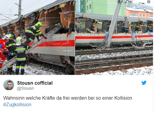 Σύγκρουση τρένων στην Αυστρία: Ένας νεκρός και τουλάχιστον 22 τραυματίες - Φωτογραφία 1