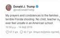 Η ανάρτηση του Ντόναλντ Τραμπ για την ένοπλη επίθεση σε σχολείο της Φλόριντα - Φωτογραφία 3