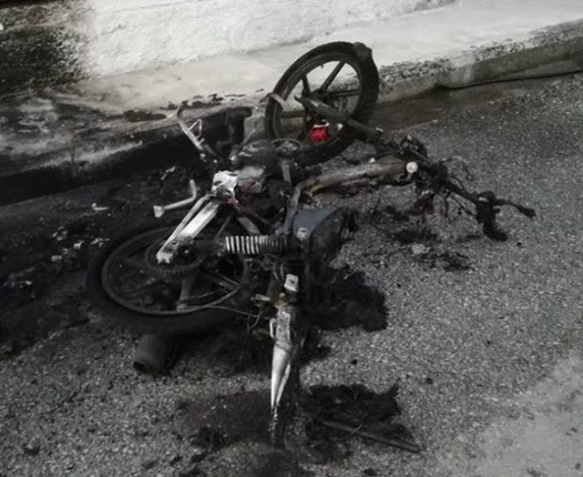 Τρίκαλα: Αστυνομικός βρήκε το μηχανάκι του σε αυτή την κατάσταση - Φωτογραφία 1