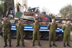 Ένα επετειακά βαμμένο άρμα μάχης Leopard-1GR από την 8η Μηχανοποιημένη Ταξιαρχία (9 ΦΩΤΟ)