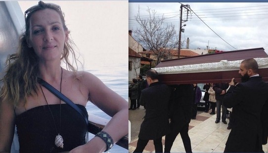 Καρολίνα Κάλφα: Θλίψη στην κηδεία της παρουσιάστριας, που κάηκε μέσα στο σπίτι της [photos] - Φωτογραφία 1