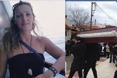 Καρολίνα Κάλφα: Θλίψη στην κηδεία της παρουσιάστριας, που κάηκε μέσα στο σπίτι της [photos]