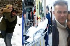 Συγκλονίζουν οι εικόνες της εξόδου από το νοσοκομείο του πατέρα που έχασε σύζυγο και κόρη στο πολύνεκρο τροχαίο στην Κρήτη [photos+video]