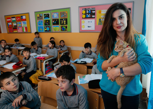 Αυτός ο γάτος υιοθετήθηκε από την τρίτη τάξη δημοτικού της Σμύρνης και κάνει μάθημα μαζί με τα παιδιά - Φωτογραφία 3