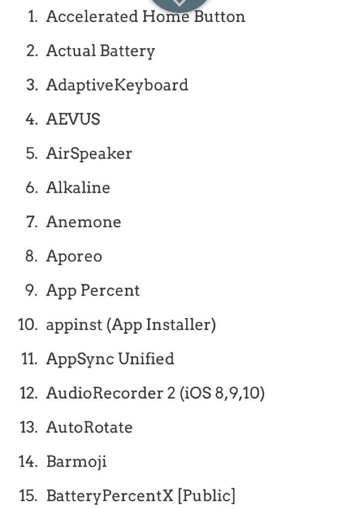 Κατάλογος των συμβατών Cydia Tweaks για το jailbreak του ios 11 - Φωτογραφία 2